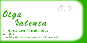 olga valenta business card